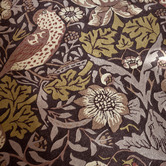 Morris &amp; Co Grape Strawberry Thief Hand-Tufted Pure New Wool Rug