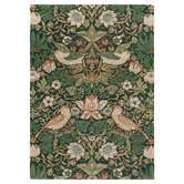 Morris &amp; Co Forest Strawberry Thief Hand-Tufted Pure New Wool Rug
