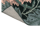 Morris &amp; Co Teal Honeysuckle &amp; Tulip Hand-Tufted Pure New Wool Rug