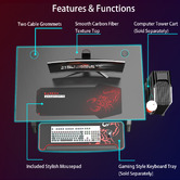 Aerocool Black Eureka Ergonomic Gaming Desk