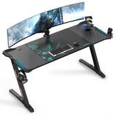 Aerocool Black Eureka Z60 Ergonomic Gaming Desk with RGB LEDs