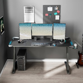 Aerocool Black Eureka Z60 Ergonomic Gaming Desk with RGB LEDs