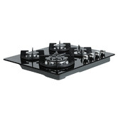 Dwell Home 60cm Black Devanti 4 Burner Gas Cooktop