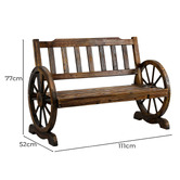 Dwell Home 2 Seater Finn Fir Wood Outdoor Bench