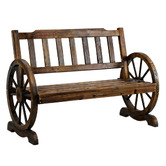 Dwell Home 2 Seater Finn Fir Wood Outdoor Bench