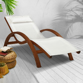 Dwell Home Gideon Wooden Sun Lounge