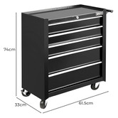 Dwell Home Soren 5 Drawer Tool Chest Trolley