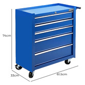 Dwell Home Soren 5 Drawer Tool Chest Trolley