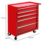 Dwell Home Soren 5 Drawer Tool Chest Trolley