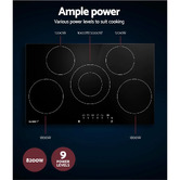 Dwell Home Devanti 5 Burner Ceramic Electric Cooktop
