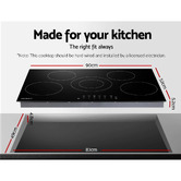 Dwell Home Devanti 5 Burner Ceramic Electric Cooktop