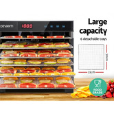 Dwell Home Grey Devanti 6 Tray Food Dehydrator