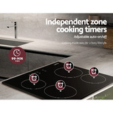 Dwell Home Devanti 60cm 4 Zone Touch Ceramic Glass Cooktop
