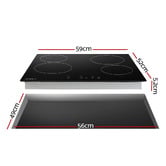 Dwell Home Devanti 60cm 4 Zone Touch Ceramic Glass Cooktop