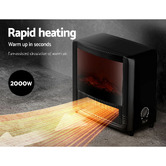 Dwell Home Devanti Portable Electric Fireplace Heater