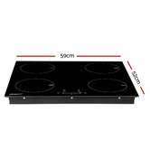 Dwell Home Devanti 60cm 4 Zone Ceramic Induction Cooktop