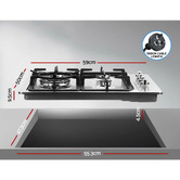 Dwell Home Silver Devanti 4 Burner Gas Cooktop