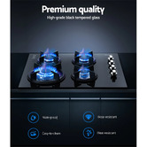 Dwell Home Black Devanti 4 Burner Gas Cooktop