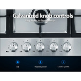 Dwell Home Silver Devanti 5 Burner Gas Cooktop