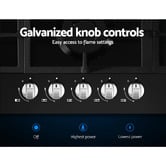 Dwell Home Black Devanti 5 Burner Gas Cooktop