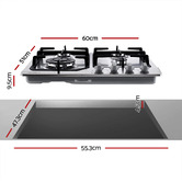 Dwell Home Silver Devanti Stainless Steel Gas Cooktop