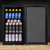 Dwell Home 98L Black Devanti Bar Fridge
