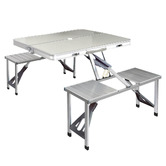 Dwell Home 4 Seater Gomez Picnic Table with Integrated Chair Set
