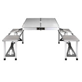 Dwell Home 4 Seater Gomez Picnic Table with Integrated Chair Set