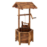 Dwell Home Pollyanna Wishing Well Fir Wood Garden Ornament