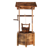 Dwell Home Pollyanna Wishing Well Fir Wood Garden Ornament