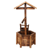 Dwell Home Pollyanna Wishing Well Fir Wood Garden Ornament
