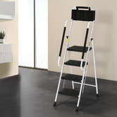 Dwell Home Asuncion 4 Step Steel Ladder with Tool Bag