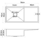Dwell Home Alta 960mm Single Kitchen Sink with Drainer