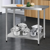 Dwell Home Cefito 304 Stainless Steel Kitchen Prep Table