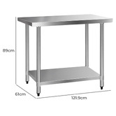 Dwell Home Cefito 430 Stainless Steel Kitchen Prep Table