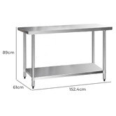 Dwell Home Cefito 304 Stainless Steel Kitchen Prep Table