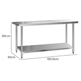 Dwell Home Cefito 304 Stainless Steel Kitchen Prep Table