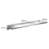 Dwell Home Cefito 180cm Stainless Steel Floating Shelf