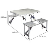 Dwell Home 4 Seater Gomez Picnic Table with Integrated Chair Set