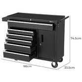 Dwell Home Hearst 6 Drawer Steel Outdoor Tool Storage