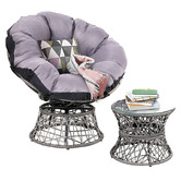 Dwell Home Revel Outdoor Papasan Lounge Chair &amp; Side Table Set