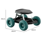 Dwell Home Eleanor Gardening Stool with Wheels