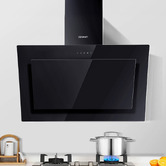 Dwell Home 90cm Devanti Angled Back Tempered Glass Range Hood