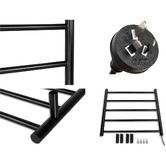 Dwell Home Devanti 630 x 580mm Aluminium 5 Bar Wall Mounted Heated Towel Rail