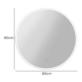 Dwell Home Ruby Round LED Wall Mirror with Defogging