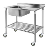 Dwell Home Cefito Stainless Steel Sink Bench