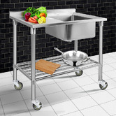 Dwell Home Cefito Stainless Steel Sink Bench