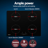 Dwell Home Devanti 4 Burner Ceramic Electric Induction Cooktop