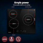 Dwell Home Devanti 3 Burner Ceramic Electric Cooktop