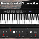 Dwell Home Aria 88 Key Foldable Electronic Keyboard with Carry Bag